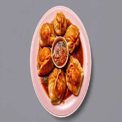 Pan Tossed Mixed-Veg Momo In Szechuan Sauce [8 Pieces]