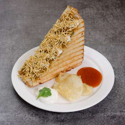 Potato And Bhujiya Grilled Sandwich