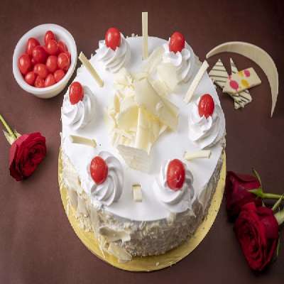 White Forest Cake [ Eggless]