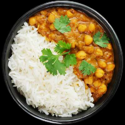 Chole Masala Rice Bowl