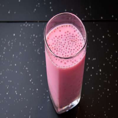 Rose Milk With Chia Seeds