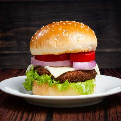 Cheesy Crispy Veg Street Burger