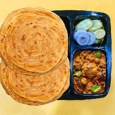 Kadhai Chicken & Lacha Paratha Meal