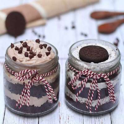 [1Pcs] Choco Oreo Jar Cake [350 Grams]