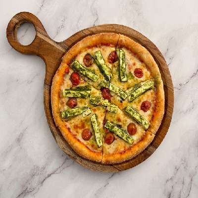 Pesto Cottage Cheese Pizza