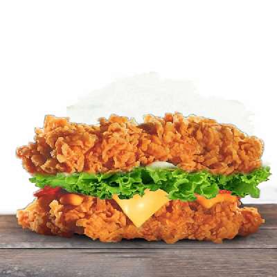 Double Down Zingy Chicken Burger