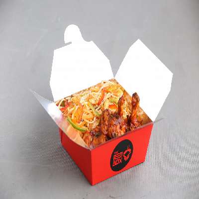 Triple Schezwan Chicken Noodles + Spicy Fried Chicken (Dry)