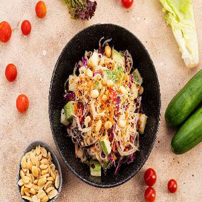 Glass Noodles Salad In Creamy Nut Butter