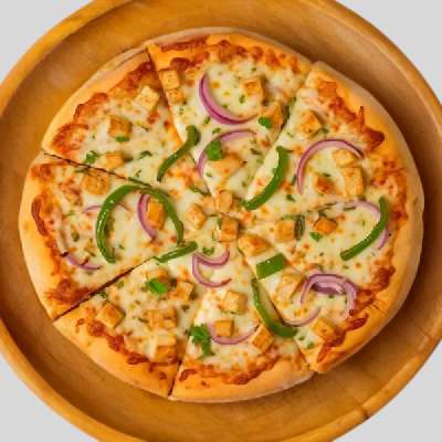 Paneer And Onion Pizza - 8" - Thin Crust