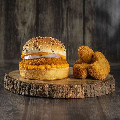 Krispy Chicken Burger + 3 Pcs Nuggets