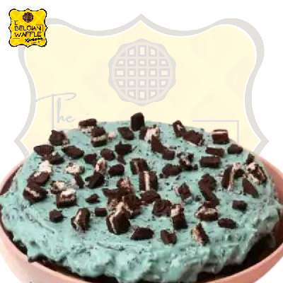 Mint Cookie Crunch Waffle Cake