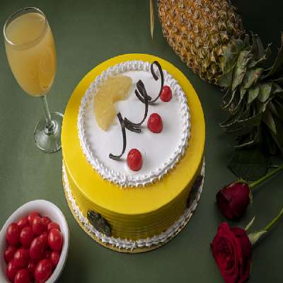 Pineapple Cake [ Eggless]