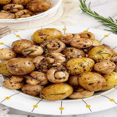 Mushrooms & Baby Potatoes