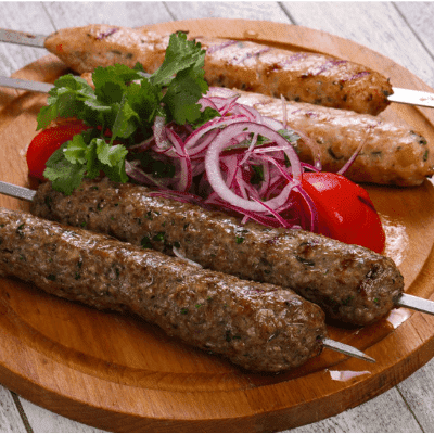 Mutton Gilafi Seekh Kebab