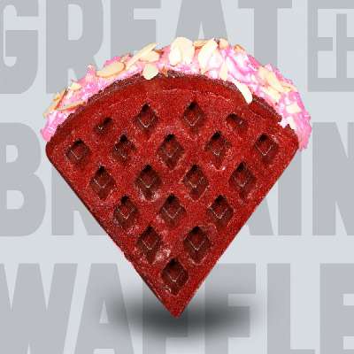 Red Velvet Cotton Candy Rich Almond Waffle