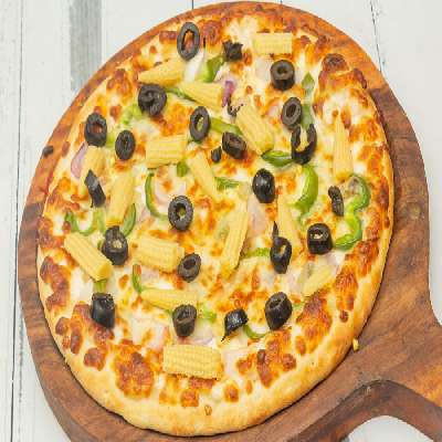 Olive, Babycorn & Capsicum Pizza