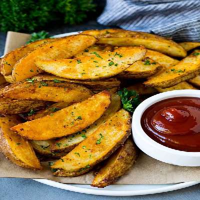 Potato Wedges With Assorted Dips