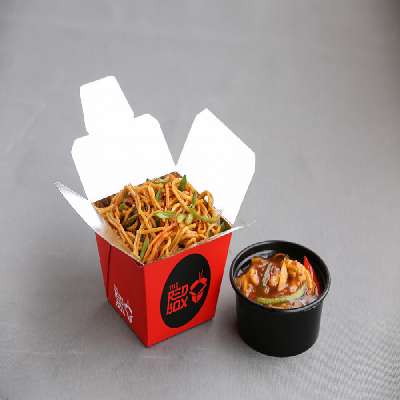 Veg Singapore Noodles With Chilli Garlic Cauliflower