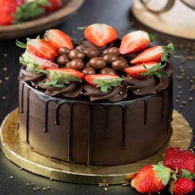 Dark Chocolate Strawberry Exotic Cake