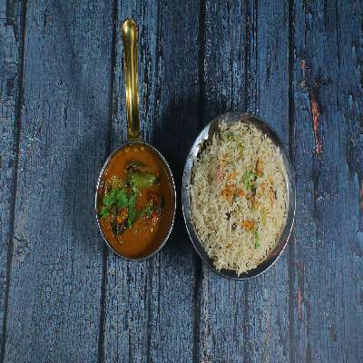 Bagara Rice + Gutti Vankaya Curry