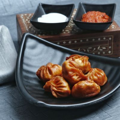 Fried Corn Cheese Momos[8 Pieces]