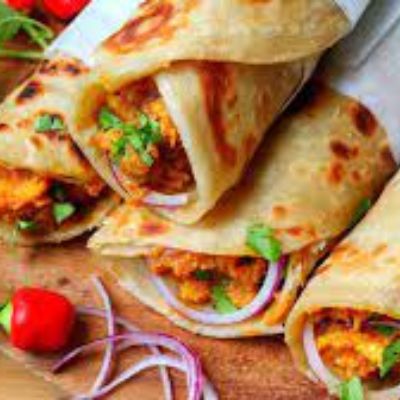 Double Chicken Kathi Roll