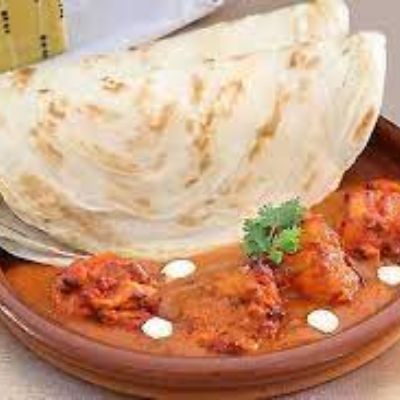 Parantha With Butter Chicken