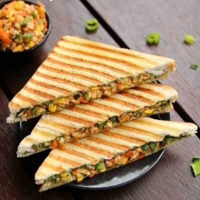 Grilled Vegetable And Cheese Sandwich