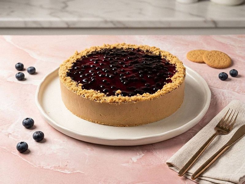Blueberry Cold Cheesecake