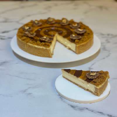 Nutella Ferrero & Lotus NY Baked Cheesecake Slice