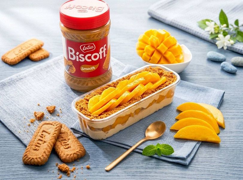 Biscoff Mango Cheese Dessert
