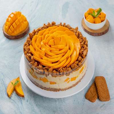 Mother's Day Biscoff Mango Cheese Cake