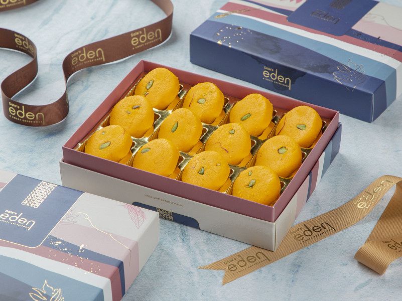 Kesar Mawa Peda 12 Pcs