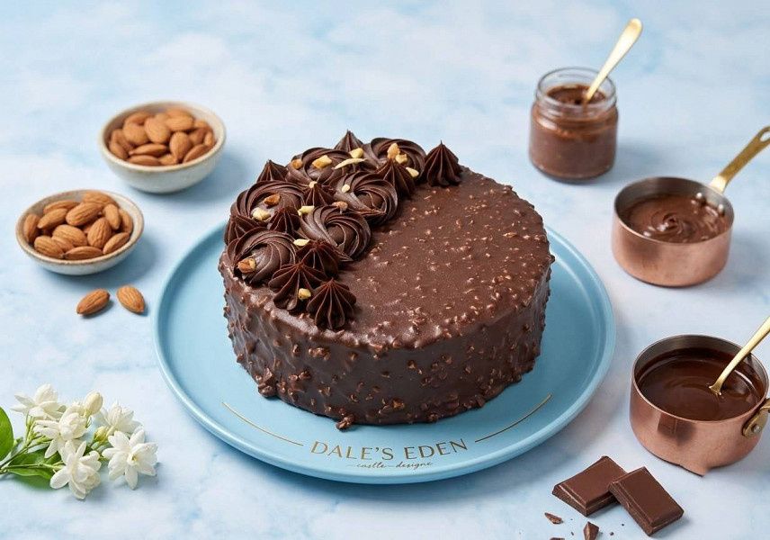 Almond Rocher Chocolate Cake