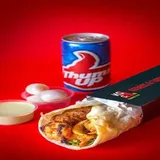 Chicken Tikka Roll With Coke Can