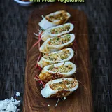 Cottage Cheese Rolls Stuffed With Fresh Vegetables
