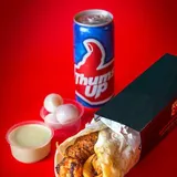 Mutton Seekh Roll With Coke Can