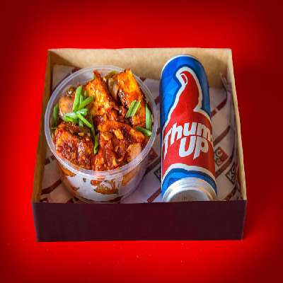 Chilli Paneer Dry [4 Pcs] With Coke Can