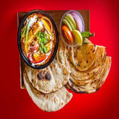 Paneer Khurchan With 1 Lachha Paratha + 1 Tandoori Roti