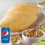 Chole Bhature With Pepsi Can