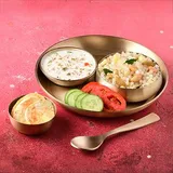 Sabudana Khichdi with Raita & Chips