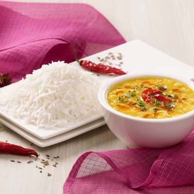Dal tadka with rice