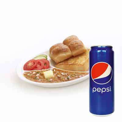 Pao Bhaji With Pepsi Can