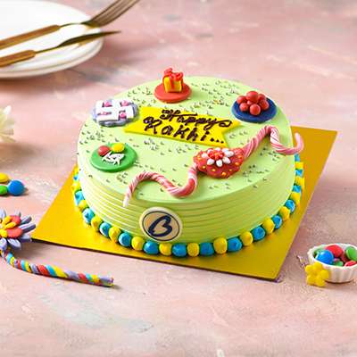 Butterscotch Crunchy Rakhi Cake (500g)