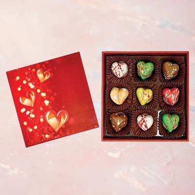 Choco Heart Box 9Pc