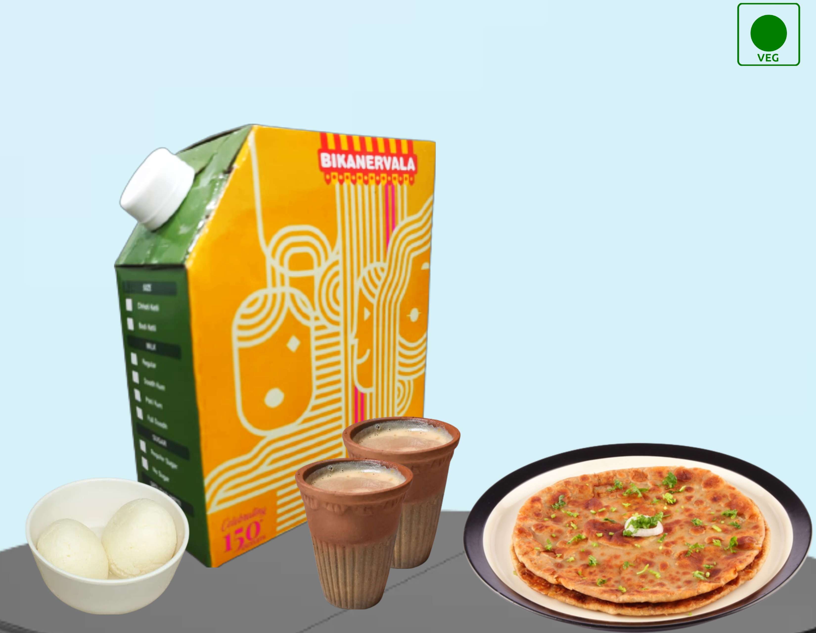 ChaiBite Aloo Parantha Combo - For Two