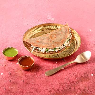 Falahari Paneer Stuffed Chilla