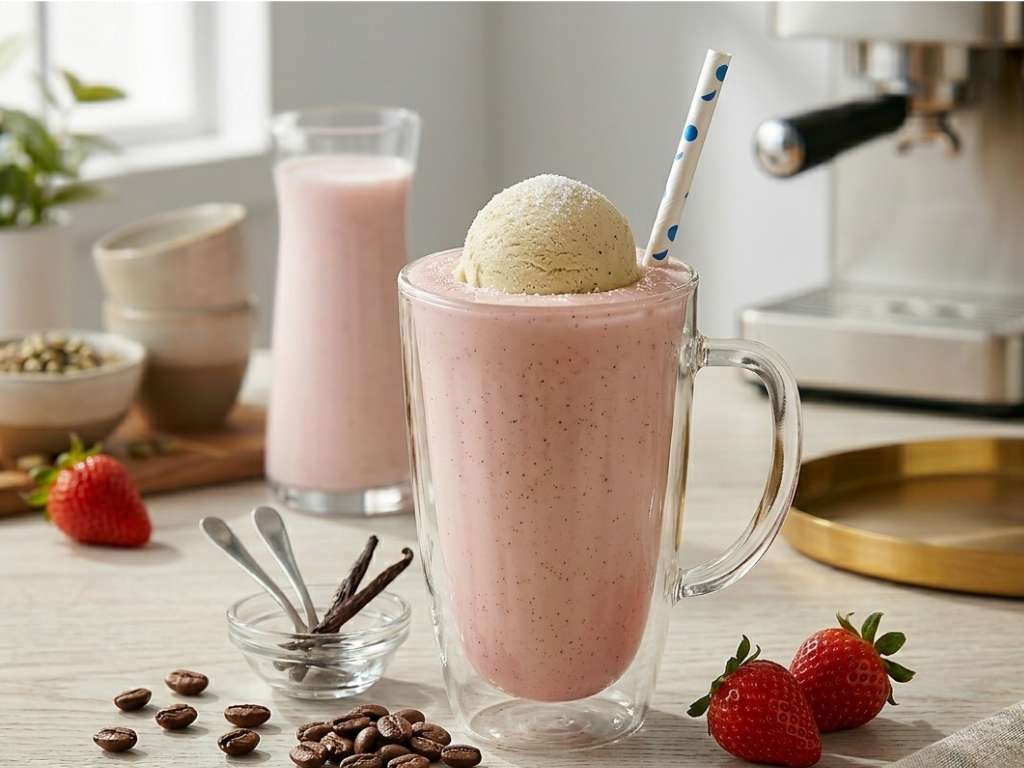 Strawberry Shake with Ice Cream