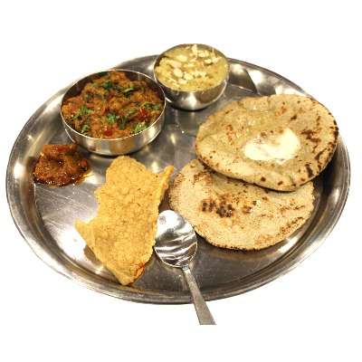 Bajra Rotla with Baingan Bharta