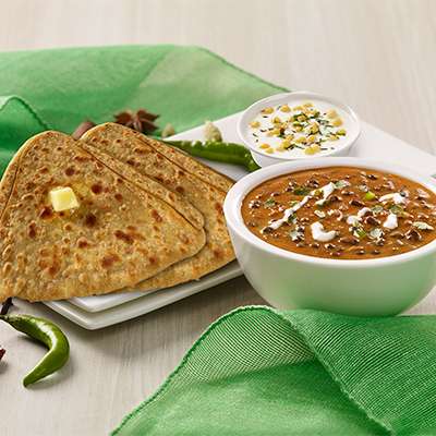 Tawa Parantha with Dal and Raita